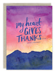My Heart Gives Thank You Card