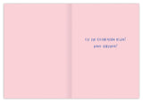 The Martini Make Your Hangover Worth It Birthday Card by Biely & Shoaf features a playful birthday message in blue on the right side, with a blank left. Made from recycled paper for an eco-friendly touch.