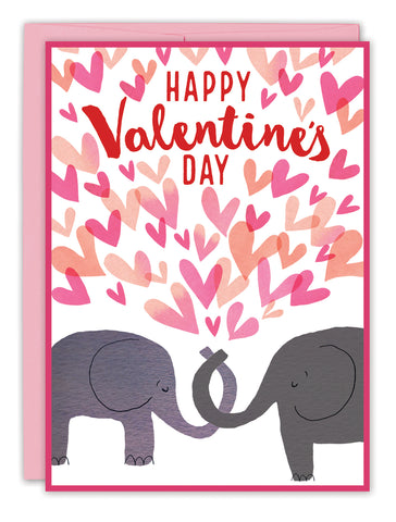Elephants Valentine's Day Card