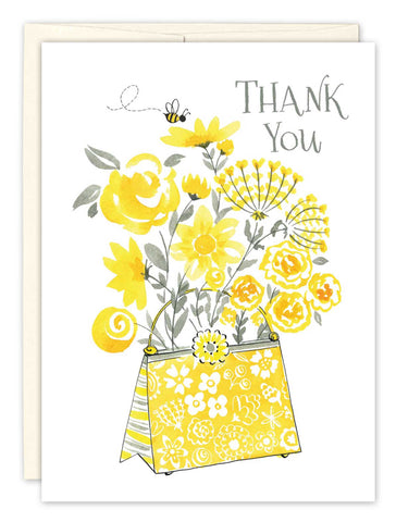 yellow purse Thank You Card