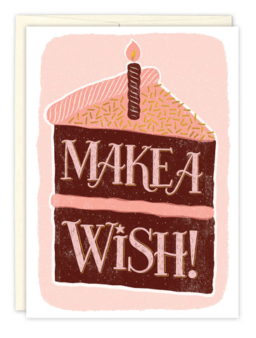 Cake Make A Wish Birthday Card