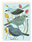 Three Birds Birthday Card