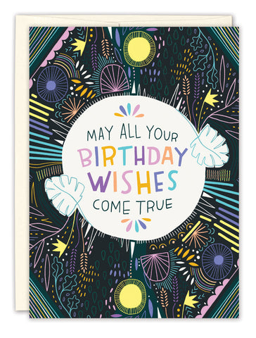 Colorful Wishes Birthday Card