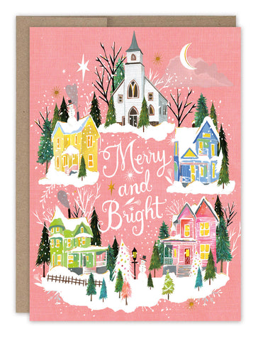 Merry And Bright Holiday Card