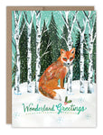 Wonderland Fox Holiday Card