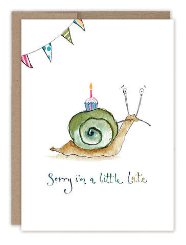 Snail Belated Birthday Card
