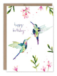 Hummingbirds Birthday Card