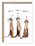 Three Meerkats Birthday Card