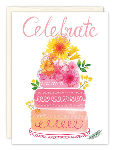 Flowery Cake Birthday Card