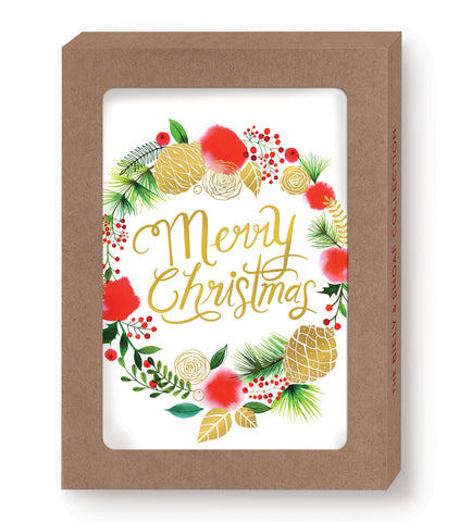 Wreath Christmas Boxed Cards