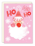 Pink Santa Holiday Boxed Cards