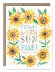 sunflower wreath Encouragement Card