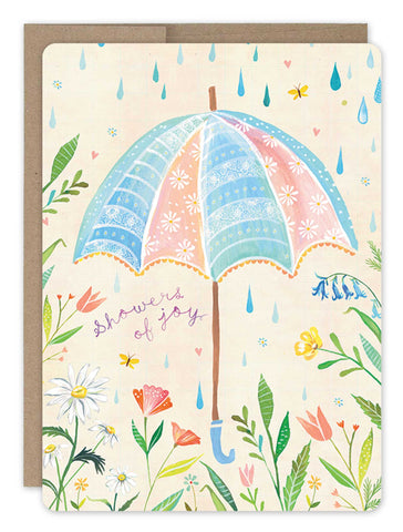Umbrella Quilt Baby Card