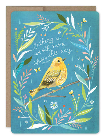 Wildflower Bird Birthday Card