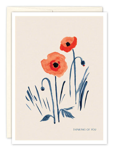 mia poppies Thinking Of You Card