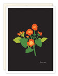 Orange Begonias Thank You Card